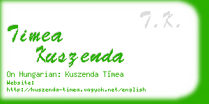 timea kuszenda business card